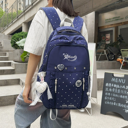 Stylische gepunktete Rucksack Brehn