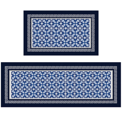 Geometrisch gemusterte Küchenmatte Set Brehn
