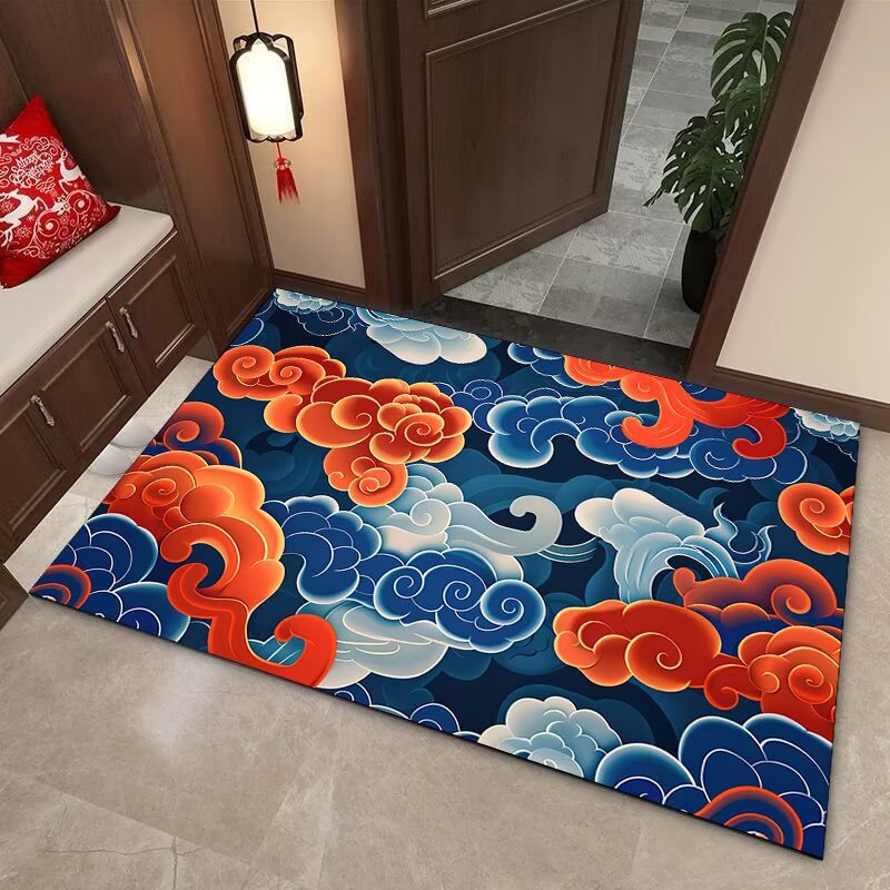 Elegante Wolkenmotiv Bereichsmatte Brehn