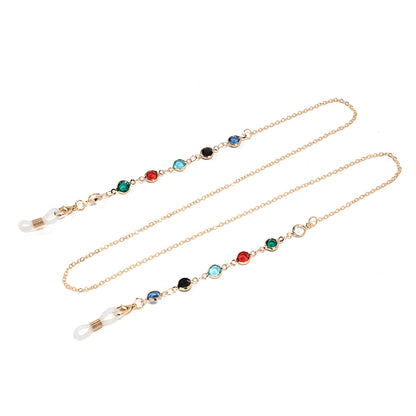 Elegante Edelstein-Brillen-Kette Brehn