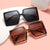 Damen oversized quadratische Sonnenbrille mit elegantem Metallgestell und polarisierenden Gläsern Brehn