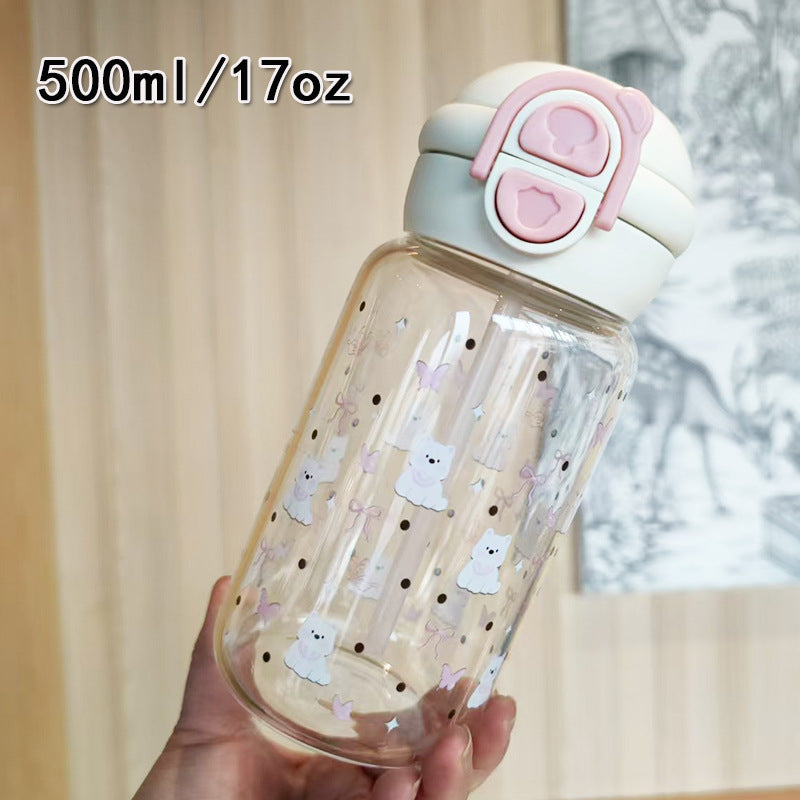 Damen kreative Trinkflasche mit integrierter Silikon-Trageschlaufe Brehn