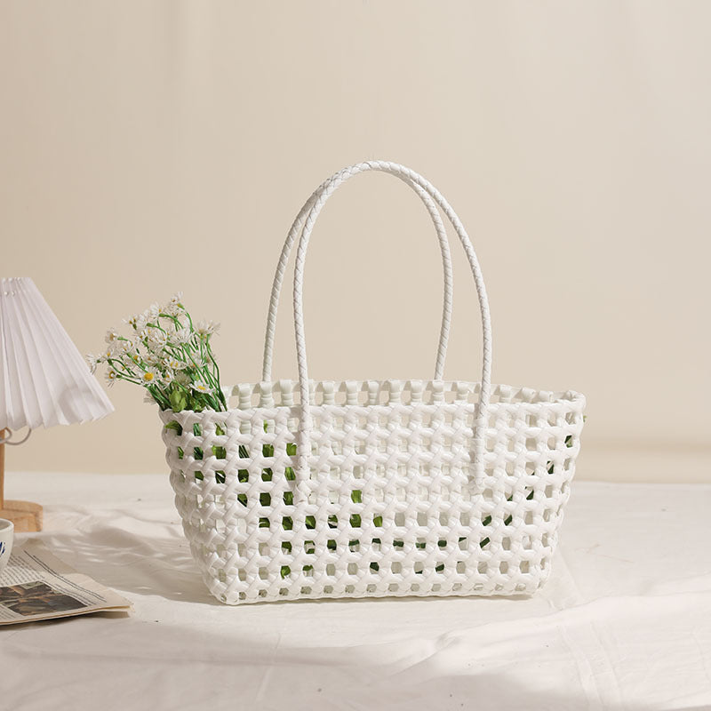 Geflochtene Basttrage Tasche Brehn