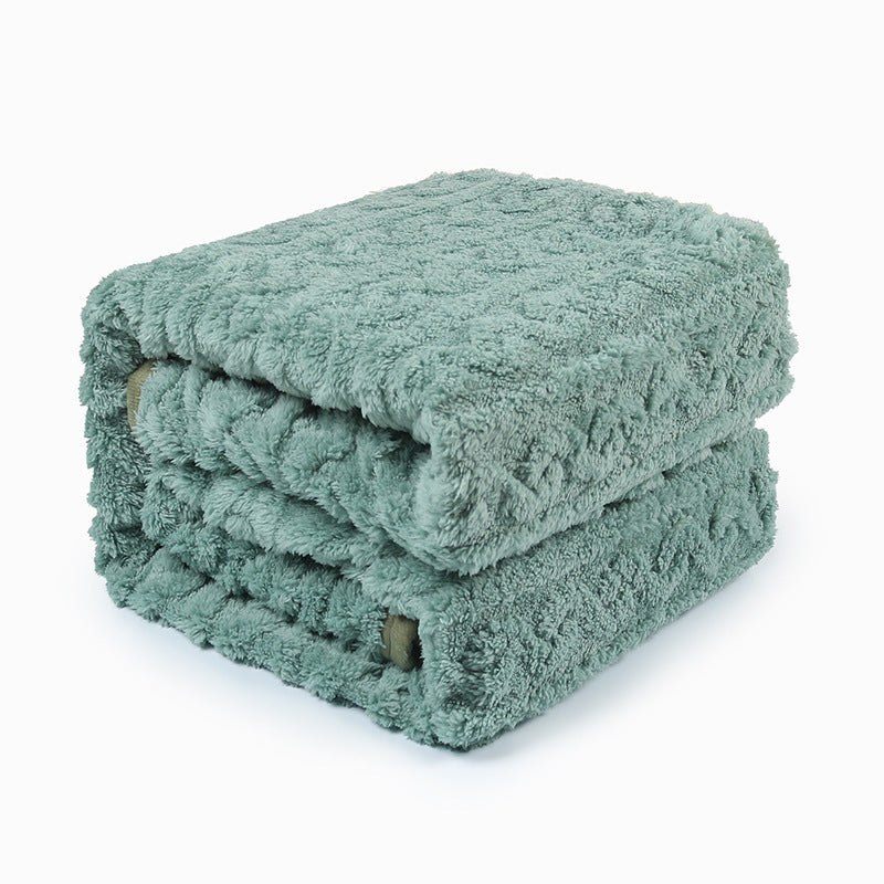 Damen gemusterte Kuscheldecke aus weichem Bouclé Brehn