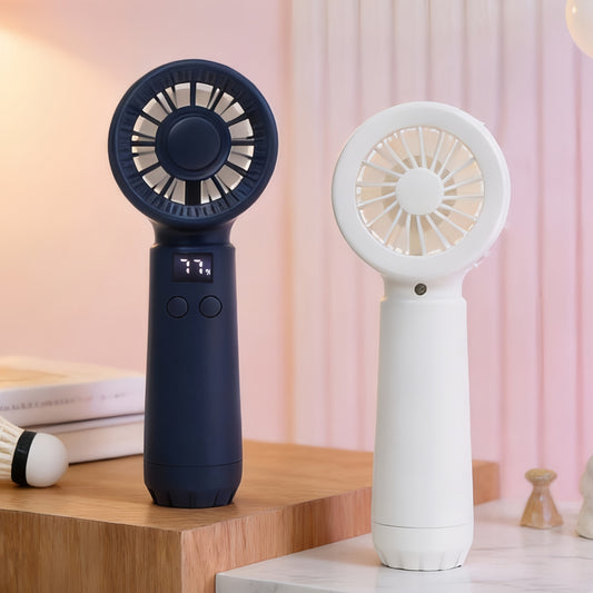 Damen Tragbarer Mini-Ultraquiet-Handventilator mit LCD-Anzeige Brehn