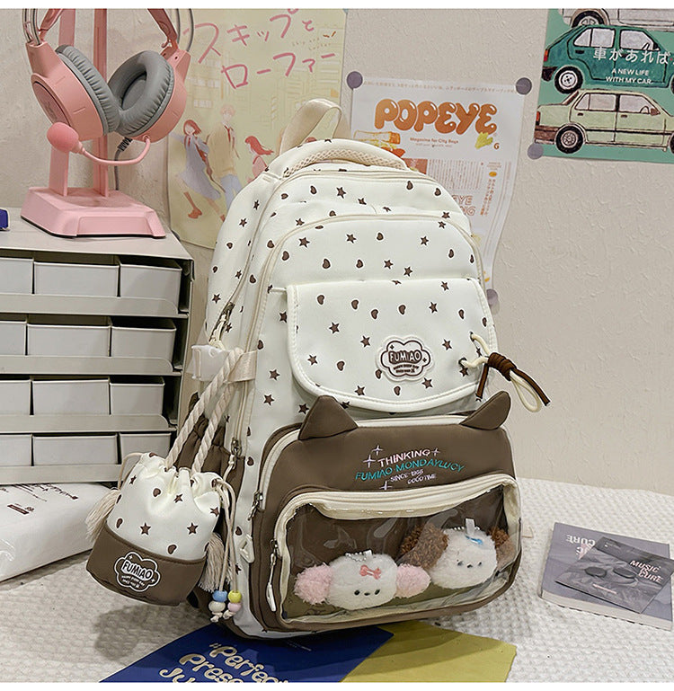 Mehrzweck transparenter Organizer Schulrucksack
