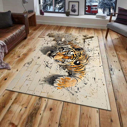 3D-gedrucktes Tiger-Wandmural Brehn