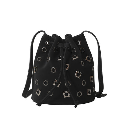 Stylische Zugband-Eimer-Tasche