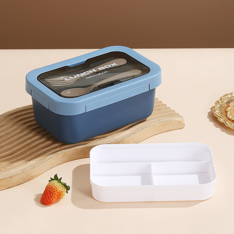 Mehrschichtige isolierte Bento-Lunchbox mit eingebautem Besteck