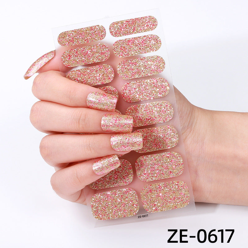 Glitzernde Nagelkunst-Wraps