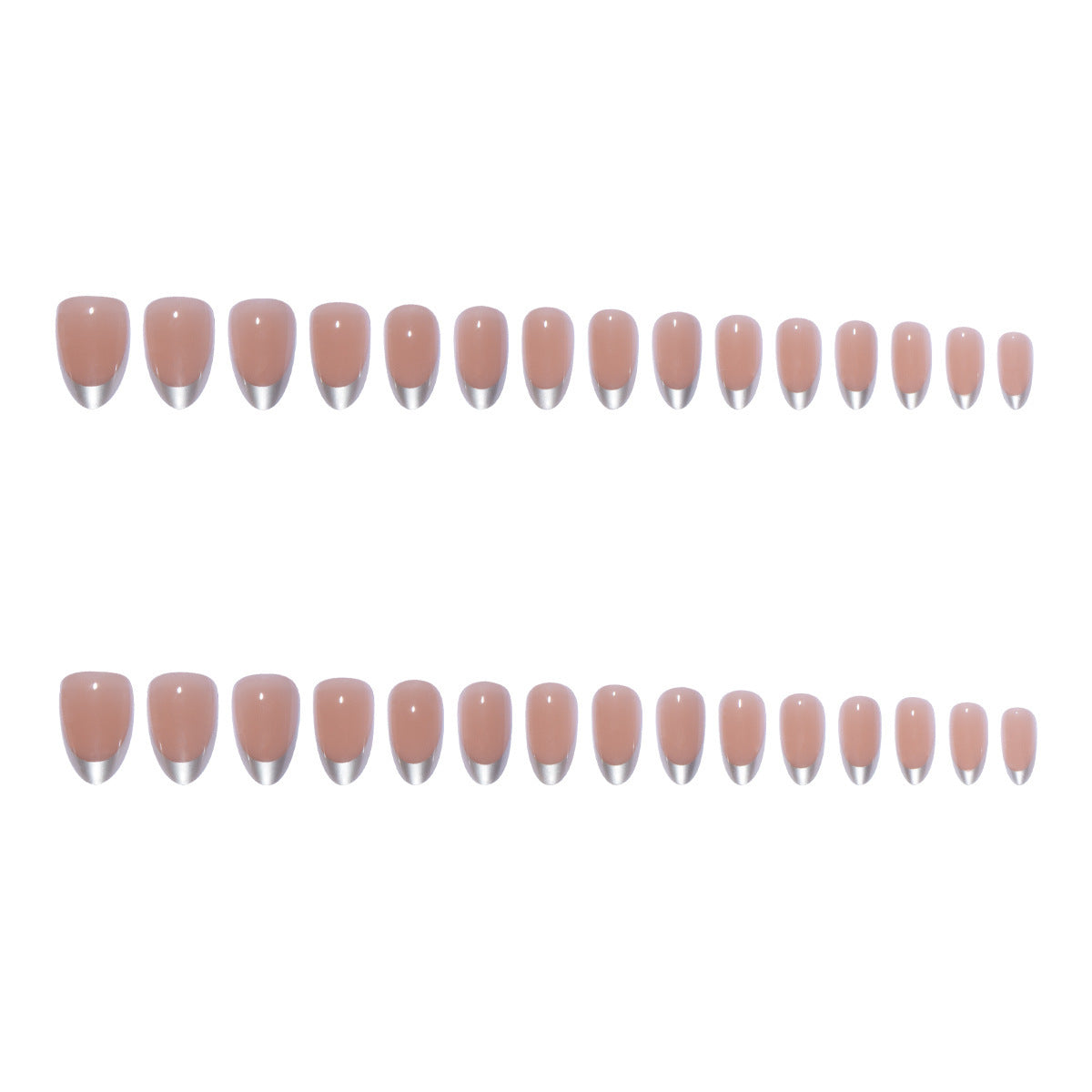 Stylisches French Tip Press-On Nagelset Brehn