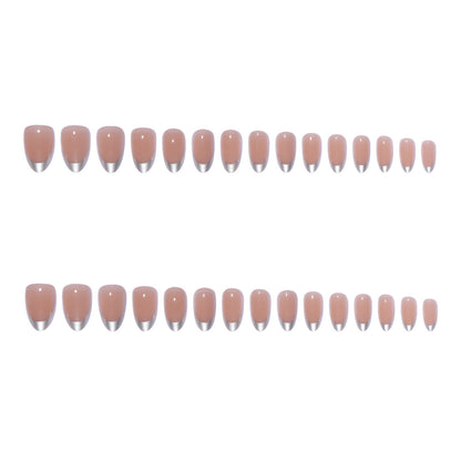 Stylisches French Tip Press-On Nagelset Brehn
