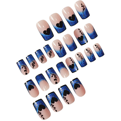 Künstlerische Gradient Press-On Nagelverlängerungen Brehn