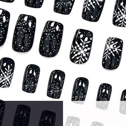 Festliche Schneeflocken Nagelkunst Brehn