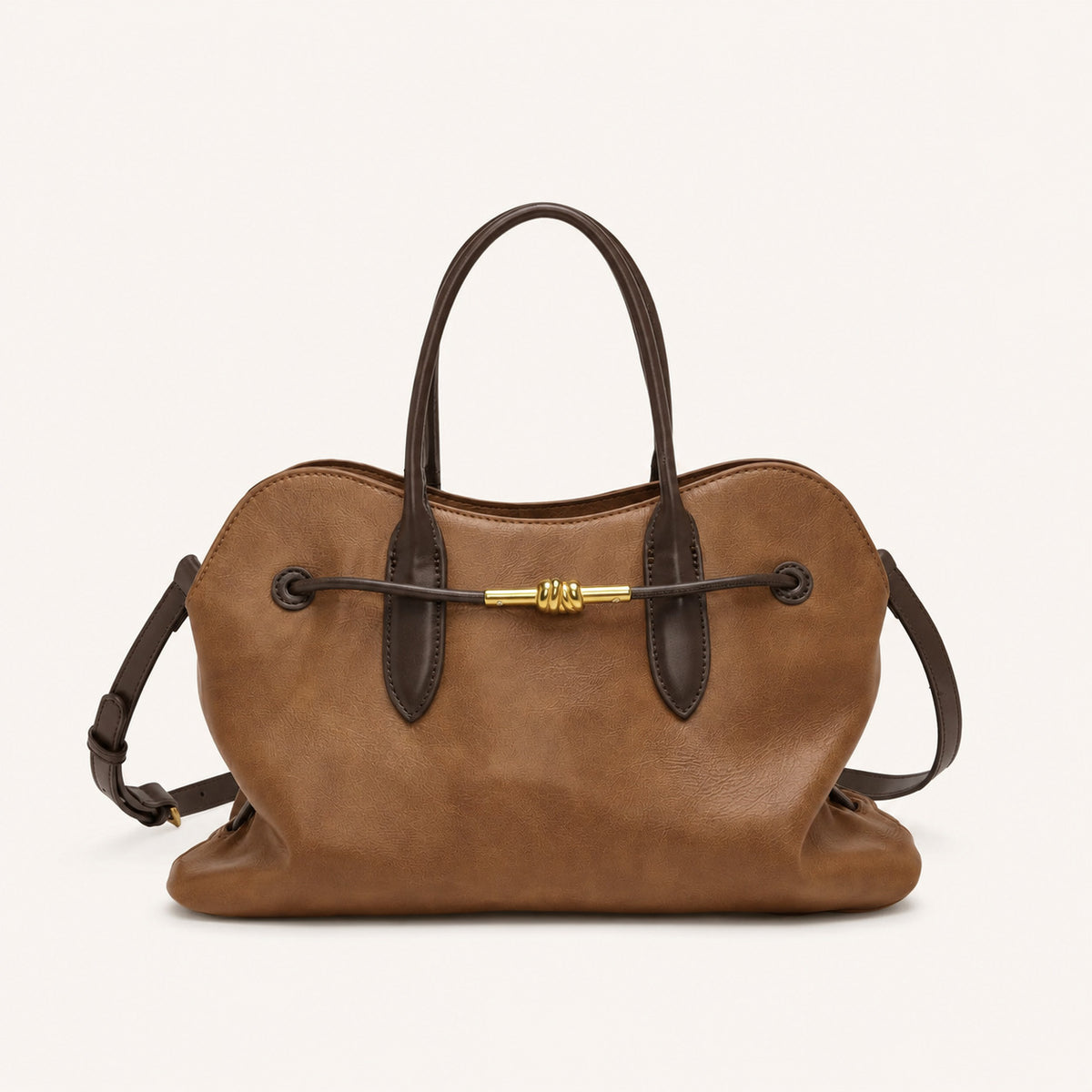 Akzentuierte Leder-Handtasche