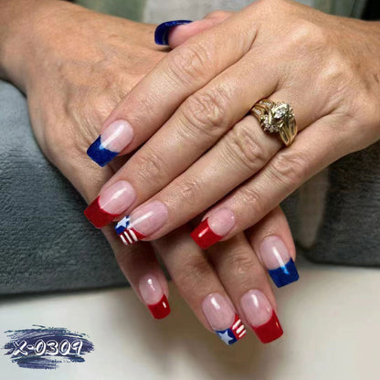 Patriotisches Nagelkunst-Set