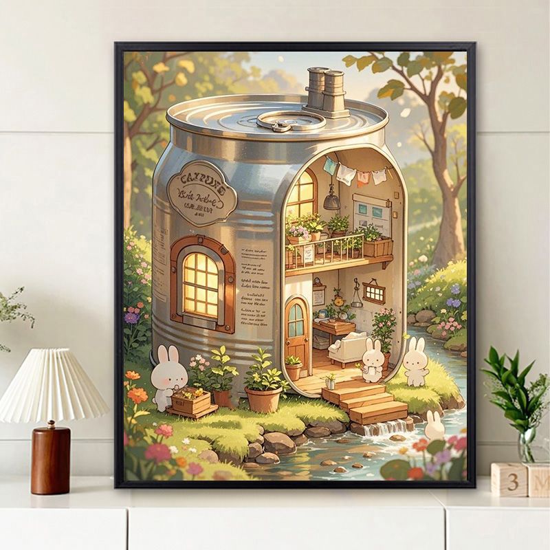Verspielte Wohnillustration Wandkunst Brehn