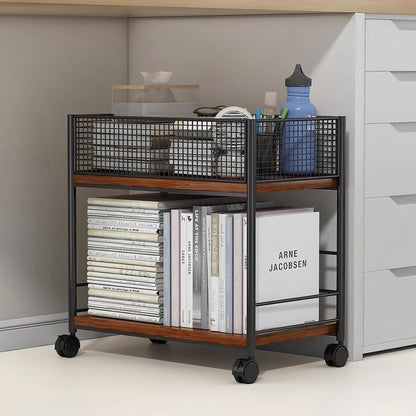 Kompakte Zwei-Schichten Metall-Mesh Schreibtisch-Organizer-Regal