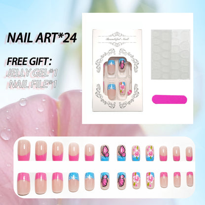 Dekorativer Press-On Nagelset