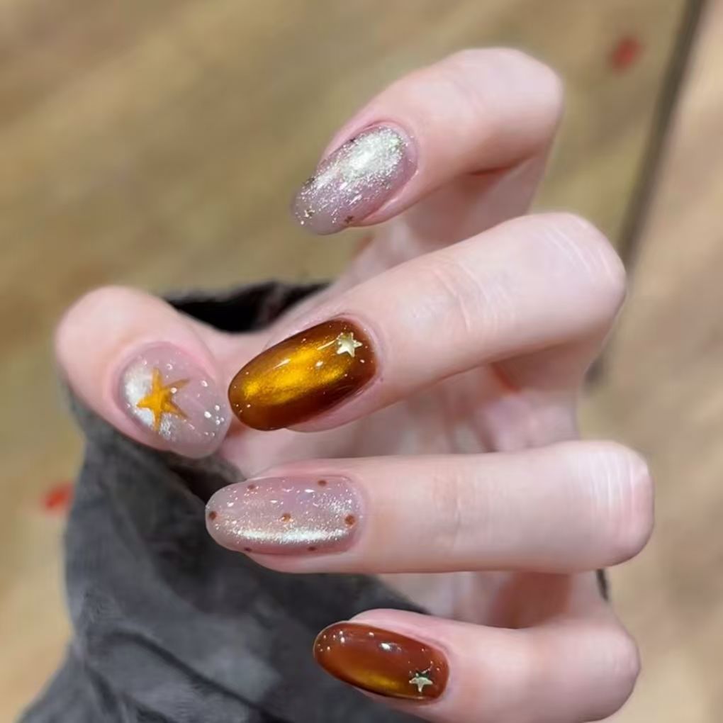 Glitzernde Ombré Nagel Kunst Extensions