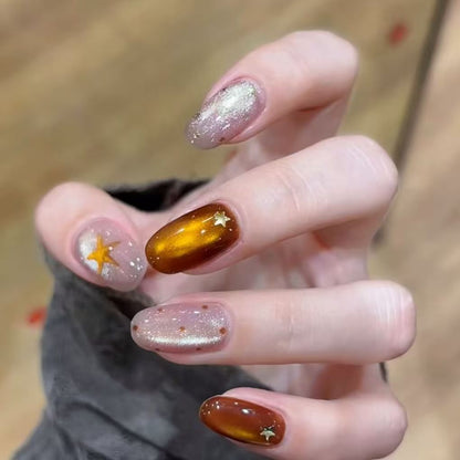 Glitzernde Ombré Nagel Kunst Extensions