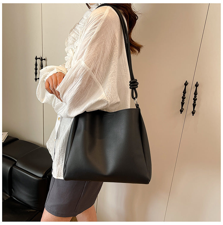 Minimalistische F faux Leder Hobo Tasche Brehn