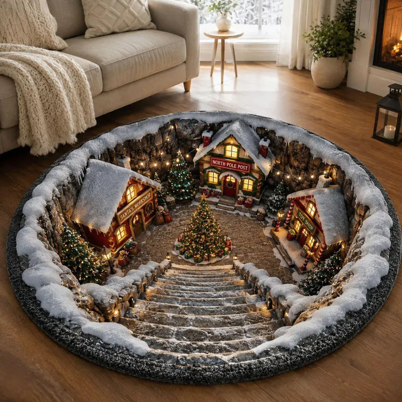 Weihnachtsdorf Karussell Bereichsteppich