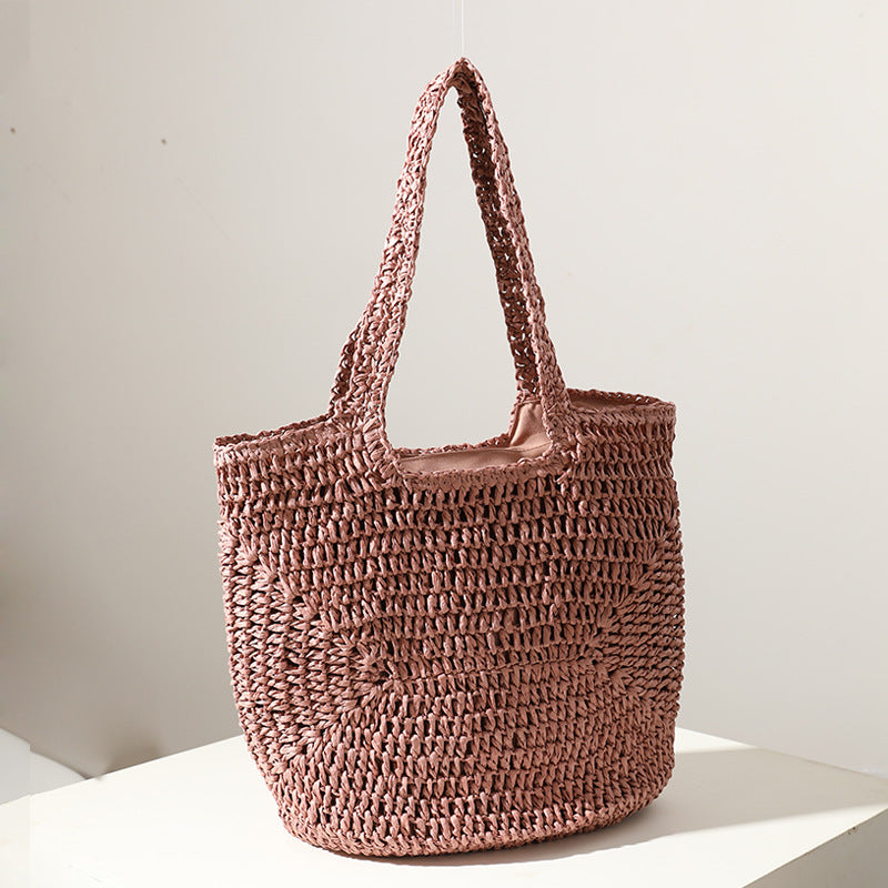 Handgefertigte Basttasche mit Komfortablem Innensack Brehn