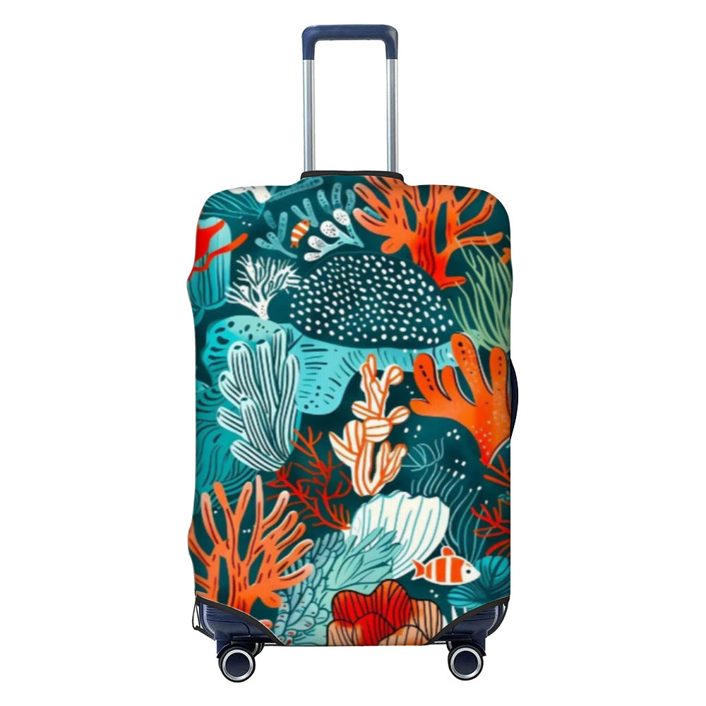 Unisex nan elastische Kofferschutzhülle mit geometrischem Motiv, dehnbarer Polyester-Spandex Bezug, Reißverschlussöffnung und rutschfester Innensicherung für Trolley Brehn