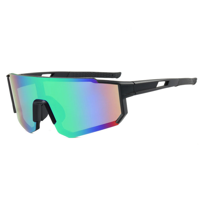 Damen sportliche Sonnenbrille im futuristischen Design mit breitem Sichtfeld Brehn