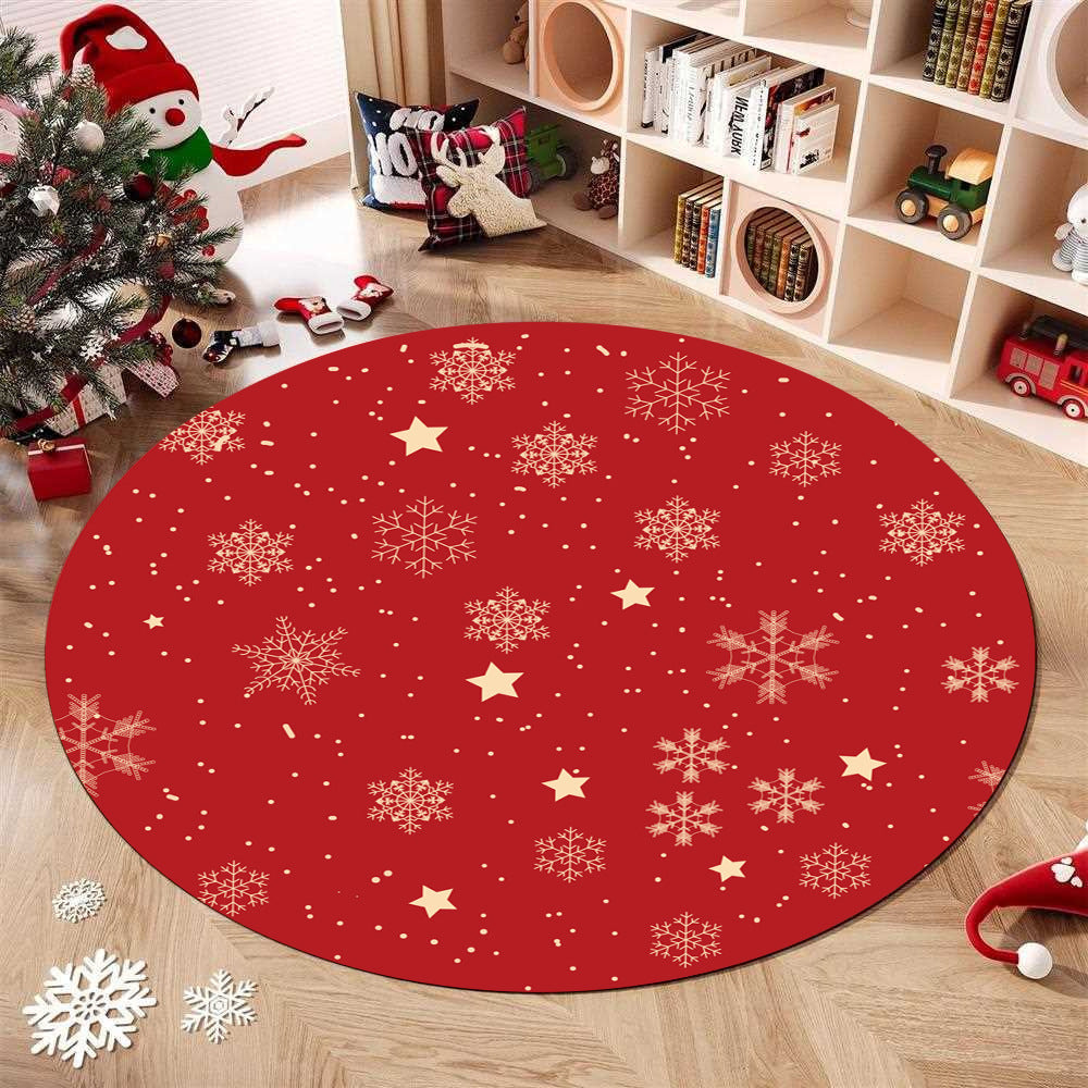 Weihnachts-Themen runder Teppich