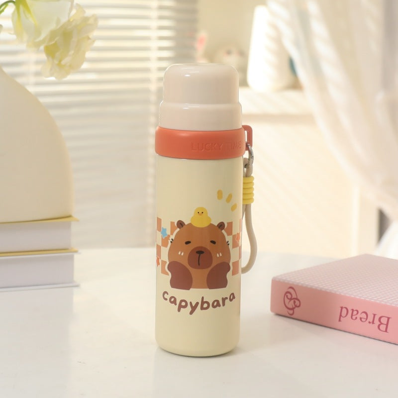 Damen Isolierflasche mit Tiermotiv und Trageschlaufe Brehn