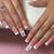 Elegantes Press-On Nagelset mit dekorativen Schleifen Brehn