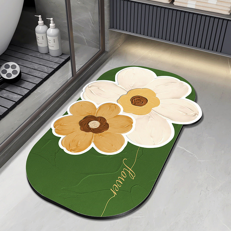Floral Design Plush Badmatte Brehn