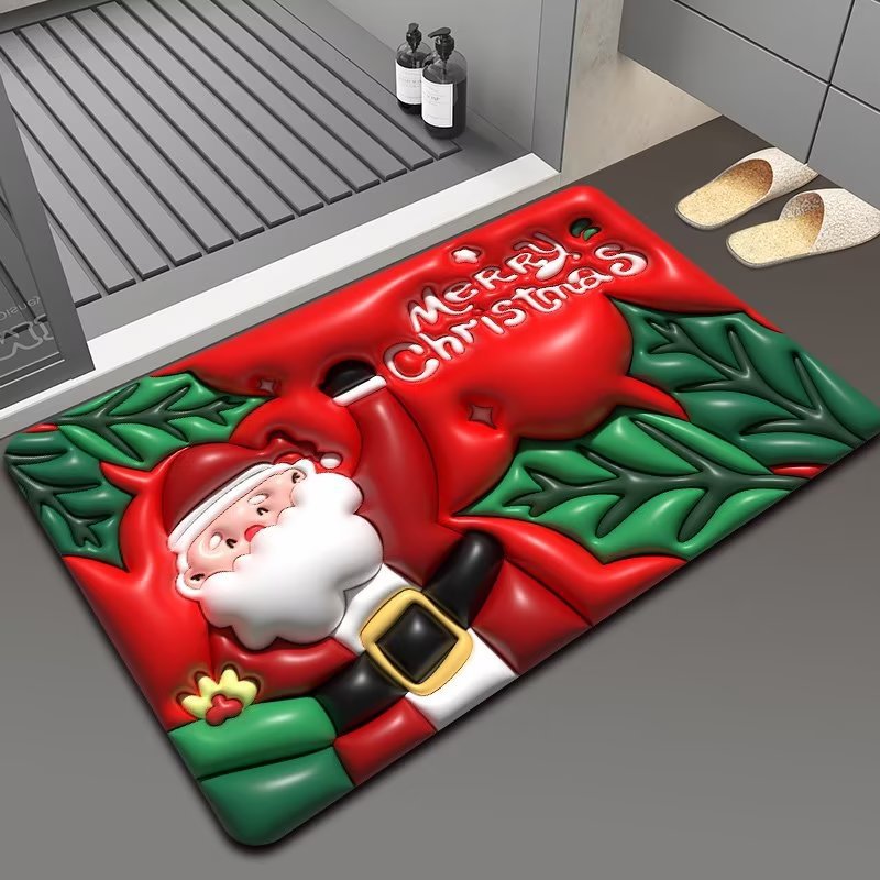 Weihnachtlich gestaltete Fußmatte Brehn