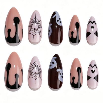 Halloween-Themen Press-On Nagelkunst Set Brehn