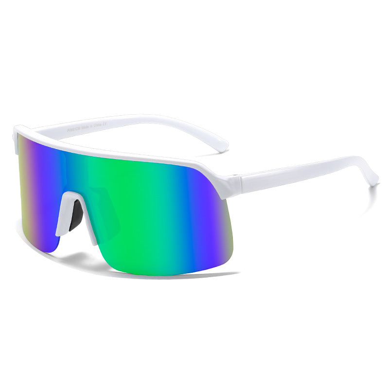 Damen Sportliche Sonnenbrille mit breitem Rahmen und integriertem UV-Schutz Brehn