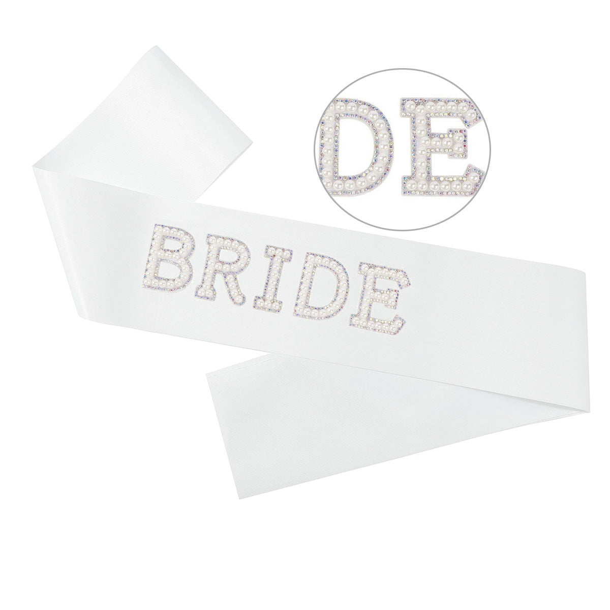 Damen Braut-Satinband mit funkelnden Kristallen Brehn