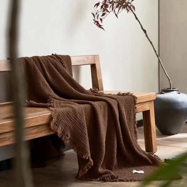 Damen kuschelige Waffelstruktur Decke Brehn