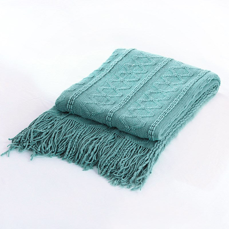 Gemütliche Strickdecke