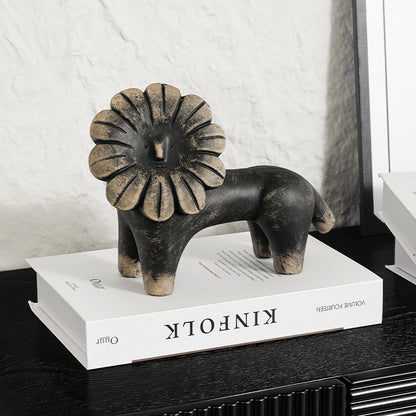 Künstlerische Löwenfigur Skulptur