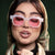Damen modische Sonnenbrille mit gewelltem Rahmen Brehn