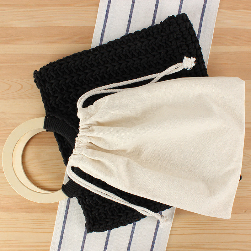 Handtasche mit Modernem Geometrischen Strickdesign Brehn