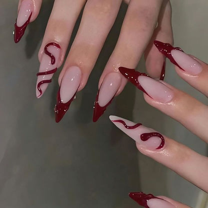 Dekorativer Stiletto Nagelkunst Set Brehn