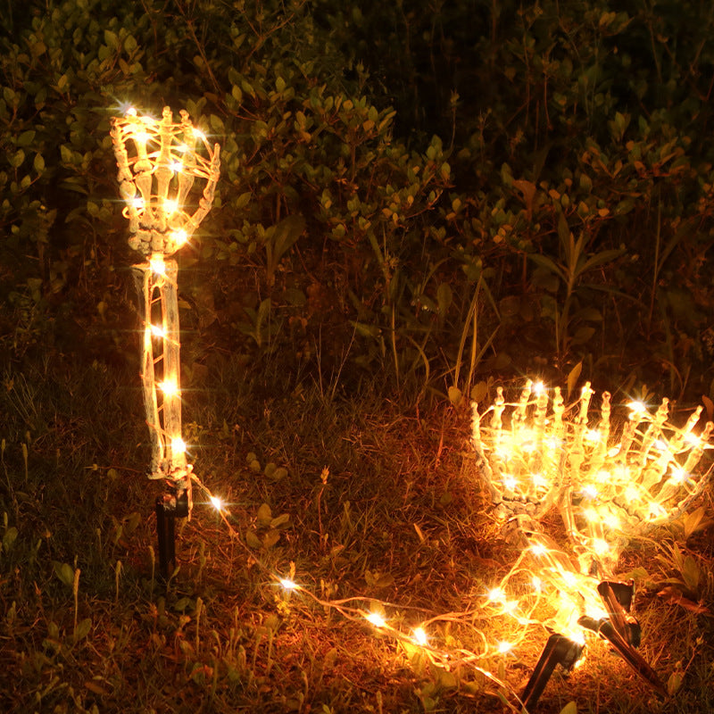 Dekorative Skelett-Hand-Lichterkette Brehn