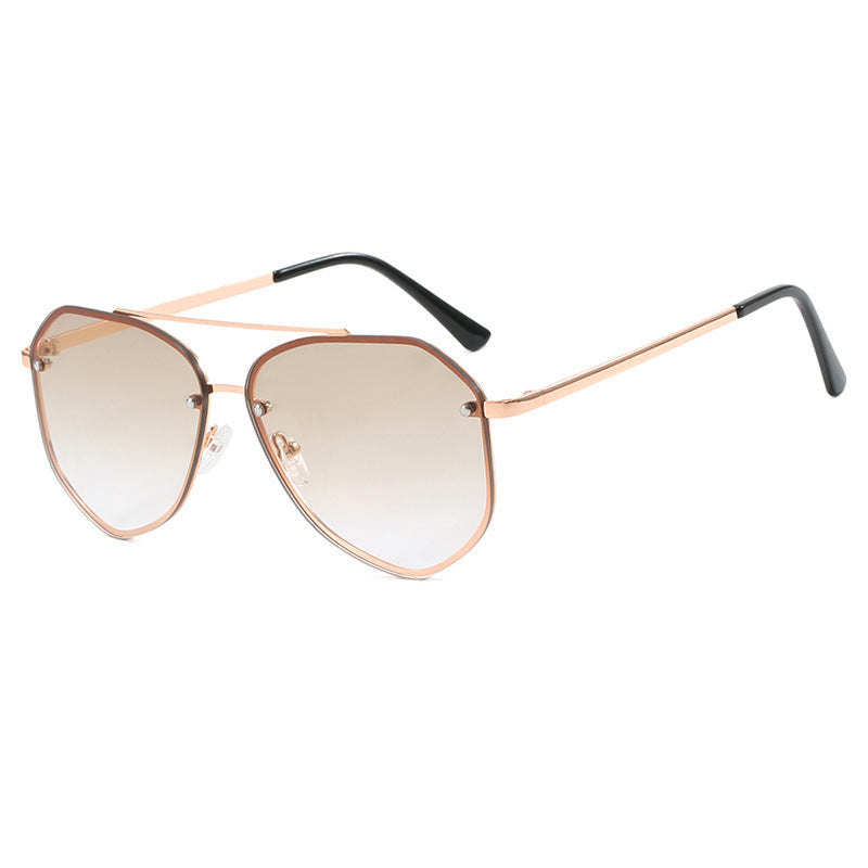 Damen geometrische Sonnenbrille mit filigranem Gestell Brehn