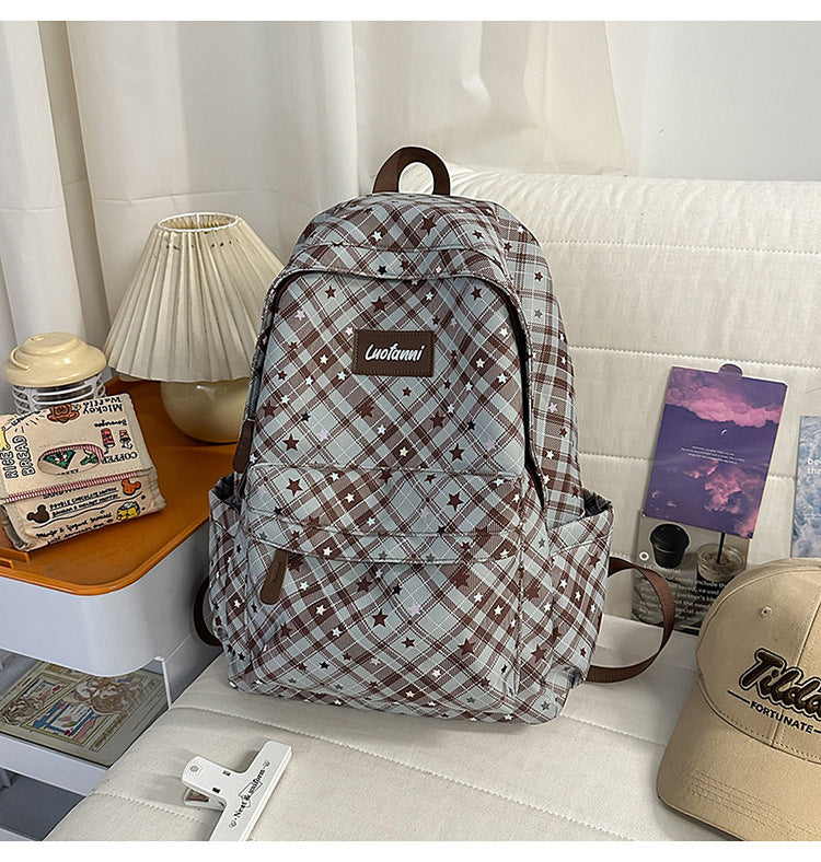 Stylische Karomuster-Rucksack Brehn