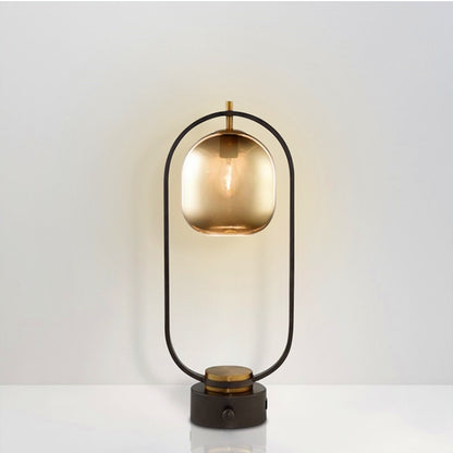 Minimalistische Glas Akzent Tischlampe
