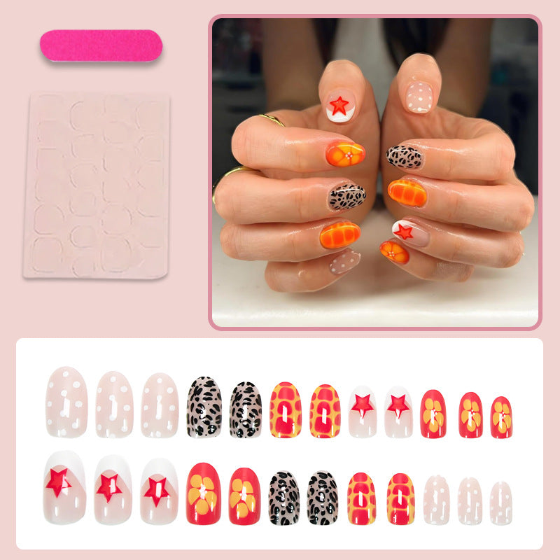 Kunstnagelset mit Trendigen Tier- und Farbmuster Brehn