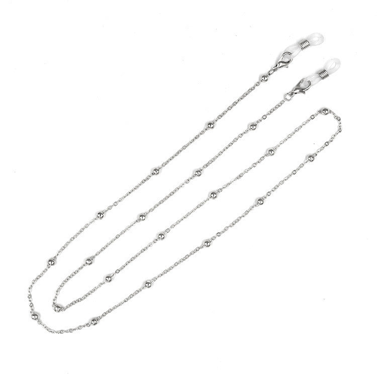 Stilsicheres Brillenband Aus Edelstahl mit Perlenförmigen Designelementen Brehn